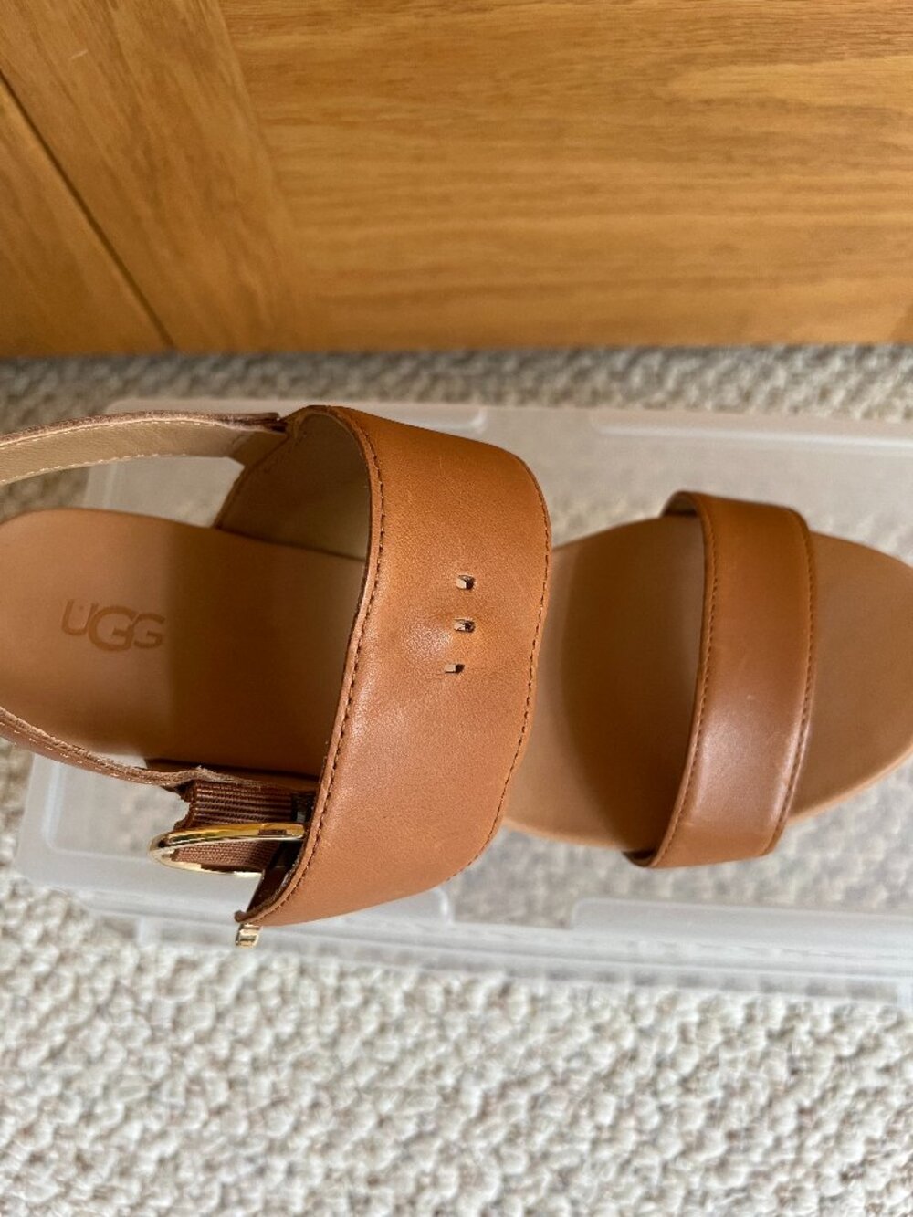 UGG -- Navee Espadrille Wedge Buckle Sandal -- Like New - Picture 13 of 15